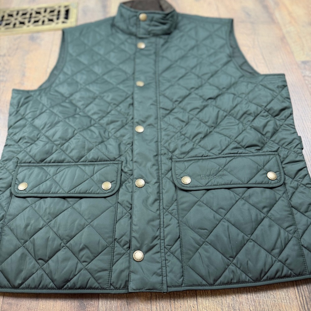 Barbour Lowerdale Quilted Gilet Vest Men's XL Sage Green NWT‎ - Picture 8 of 16